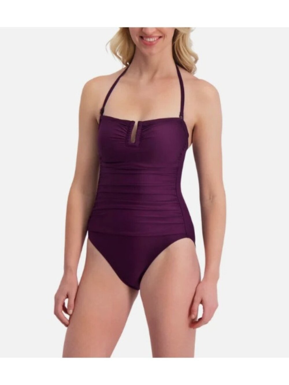 DKNY Women's One Piece Swimsuit-Purple-Size XL-NWT